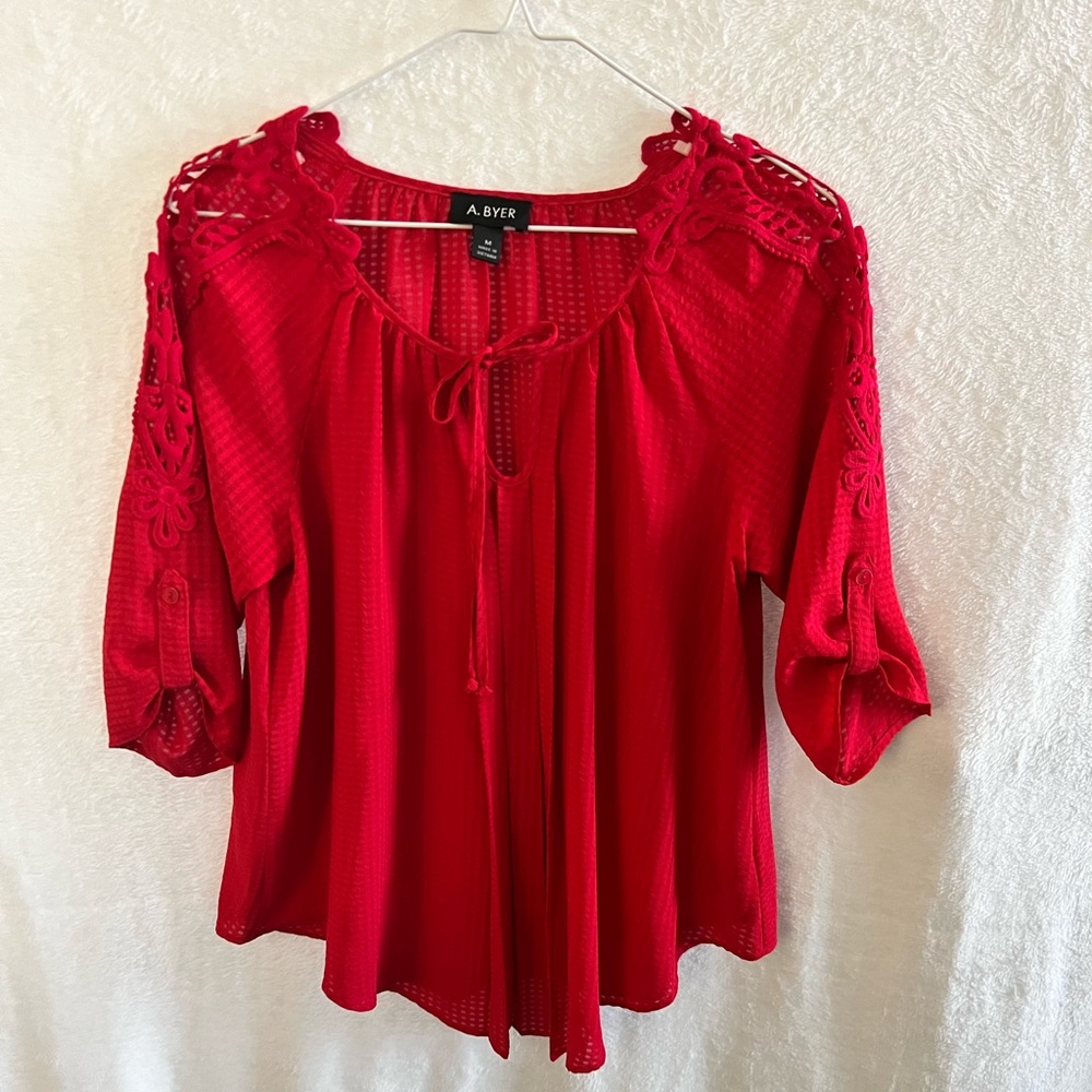 A. Byer Red Dress Top
